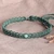 Nephrite jade macrame choker necklace, 'Stylish Aqua' - Jade Macrame Choker Necklace Handmade in Aqua Cotton Cords