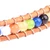 Leather and agate beaded choker, 'Summery Colors' - Multicolor Agate Beaded Choker Necklace with Leather Accents