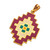 Gold-plated pendant, 'Artsakh Inspiration' - Armenian Classic Carpet-Themed Gold-Plated Enamel Pendant