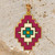 Gold-plated pendant, 'Artsakh Inspiration' - Armenian Classic Carpet-Themed Gold-Plated Enamel Pendant