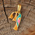 Gold-plated pendant, 'P Birds of Armenia' - Traditional Bird-Themed Gold-Plated Pendant with P Letter