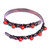 Copper and carnelian wrap bracelet, 'Infinite Flames' - Antique Armenian Copper Wrap Bracelet with Carnelian Beads