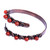 Copper and carnelian wrap bracelet, 'Infinite Flames' - Antique Armenian Copper Wrap Bracelet with Carnelian Beads