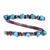Copper and agate wrap bracelet, 'Infinite Teal' - Antique Armenian Copper Wrap Bracelet with Teal Agate Beads