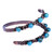 Copper and agate wrap bracelet, 'Infinite Teal' - Antique Armenian Copper Wrap Bracelet with Teal Agate Beads