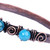 Copper and agate wrap bracelet, 'Infinite Teal' - Antique Armenian Copper Wrap Bracelet with Teal Agate Beads
