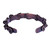 Copper and obsidian cuff bracelet, 'Purity Fruits' - Antiqued Finished Copper Cuff Bracelet with Obsidian Jewels