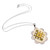 Sterling silver filigree pendant necklace, 'Duchess Sparkle' - Embroidered Yellow Sterling Silver Filigree Pendant Necklace