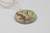 Collar colgante de cerámica - Collar Colgante De Cerámica Glaseado Con Temas De Orquídeas Pintados A Mano
