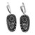 Sterling silver dangle earrings, 'Spiral Ovals' - Textured Darkened Spiral Themed Oval Silver Dangle Earrings
