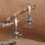 Sterling silver dangle earrings, 'Perching Birds' - Whimsical Silver Dangle Earrings with Perching Bird Motifs