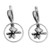 Sterling silver dangle earrings, 'Perching Birds' - Whimsical Silver Dangle Earrings with Perching Bird Motifs
