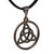 Sterling silver pendant necklace, 'Triple Incantation' - Celtic Knot-Shaped Oxidized Sterling Silver Pendant Necklace