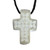 Stone pendant necklace, 'Graceful Faith' - Cross-Shaped Stone Pendant Necklace with Floral Motifs