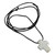 Stone pendant necklace, 'Graceful Faith' - Cross-Shaped Stone Pendant Necklace with Floral Motifs