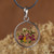 Natural flower pendant necklace, 'Spring Glint' - Handmade Natural Flower Pendant Necklace with Cotton Cord