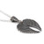 Collar colgante de plata esterlina, 'Alas de serenidad' - Collar oxidado hecho a mano con colgante de ala de plata esterlina