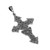 Sterling silver pendant, 'Cross of Vines' - Armenian Vine-Themed Sterling Silver Cross Pendant
