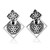 Onyx button earrings, 'Harmony in Mystery' - Natural Onyx and Oxidized Sterling Silver Button Earrings