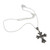 Sterling silver pendant necklace, 'Cross of Petals' - Traditional Floral Sterling Silver Cross Pendant Necklace