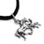Sterling silver pendant necklace, 'Indomitable Love' - Horse-Themed High-Polished Sterling Silver Pendant Necklace