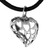 Sterling silver pendant necklace, 'Romantic Silhouettes' - Heart-Shaped High-Polished Sterling Silver Pendant Necklace
