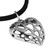 Sterling silver pendant necklace, 'Romantic Silhouettes' - Heart-Shaped High-Polished Sterling Silver Pendant Necklace