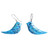 Aretes de arcilla colgan - Pendientes colgantes azul turquesa con temática de pájaros
