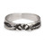 Sterling silver band ring, 'Blossoming Silver' - Floral Oxidized and Polished 925 Sterling Silver Band Ring