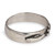 Sterling silver band ring, 'Blossoming Silver' - Floral Oxidized and Polished 925 Sterling Silver Band Ring
