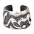 Sterling silver ear cuff, 'Leopard Puissance' - Folk Art Oxidized Sterling Silver Leopard-Themed Ear Cuff