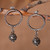 Sterling silver dangle earrings, 'Armenian Orbs' - Antique-Finished Silver Circle and Orb Dangle Earrings