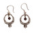 Garnet dangle earrings, 'Precious Pomegranate' - Pomegranate-Inspired Silver Dangle Earrings with Garnet Gems