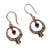 Garnet dangle earrings, 'Precious Pomegranate' - Pomegranate-Inspired Silver Dangle Earrings with Garnet Gems