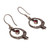 Garnet dangle earrings, 'Precious Pomegranate' - Pomegranate-Inspired Silver Dangle Earrings with Garnet Gems