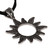 Sterling silver pendant necklace, 'New Sunshine' - Oxidized Sun-Shaped Sterling Silver Long Pendant Necklace