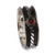Garnet band ring, 'Center of Romance' - Oxidized and Polished Natural Garnet Band Ring from Armenia