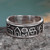 Anillo de banda de plata esterlina - Anillo De Banda De Plata Esterlina Inspirada En La Vida Rural Hecha Por El Artesano