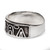 Anillo de banda de plata esterlina - Anillo De Banda De Plata Esterlina Inspirada En La Vida Rural Hecha Por El Artesano