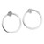 Sterling silver drop earrings, 'Dame Nimbus' - Round Sterling Silver Drop Earrings with Diamond Motifs