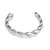 Sterling silver ear cuff, 'One Blessing' - Polished Rope-Shaped Sterling Silver Ear Cuff from Armenia