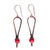 Pendientes colgantes de jade - Pendientes colgantes de cobre con acabado antiguo y jade rojo natural