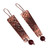 Carnelian dangle earrings, 'Tale of Courage' - Antique-Finished Copper and Carnelian Dangle Earrings