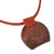 Leather and wood choker pendant necklace, 'Armenian Daisy' - Leather Choker Necklace with Wooden Armenian Pendant