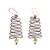 Agate dangle earrings, 'Spirit Paths' - Antiqued Sinuous Copper and Natural Agate Dangle Earrings