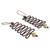 Agate dangle earrings, 'Spirit Paths' - Antiqued Sinuous Copper and Natural Agate Dangle Earrings