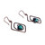 Jade dangle earrings, 'Diamond Ends' - Diamond-Shaped Copper and Natural Jade Dangle Earrings