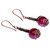 Pendientes colgantes de ágata - Pendientes colgantes tradicionales antiguos de cobre y ágata roja
