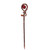 Carnelian and copper hairpin, 'My Fiery Beauty' - Antique-Finished Classic Carnelian and Copper Hairpin