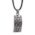 Collar colgante de plata de ley - Collar con colgante floral de plata de ley y cordón de cuero